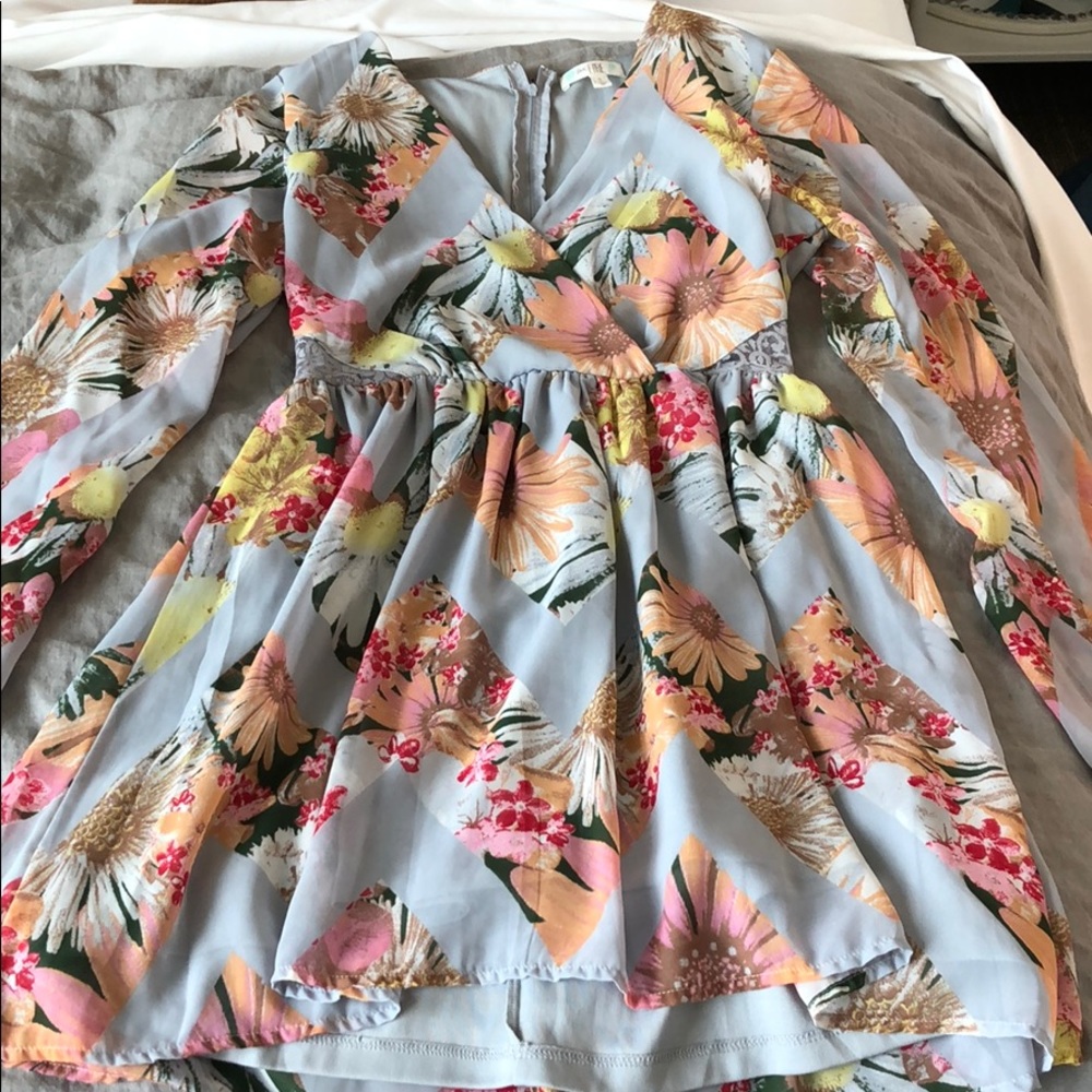 Floral long sleeve dress